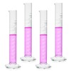 Labvida 100ml Measuring Cylinder Set, 4PCS Borosilicate Glass with Hexagonal