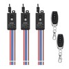 Meskliu 3 Way Mini Remote Control Switch,AC 110V/120V/220V/240V/10A Relay ON/Off