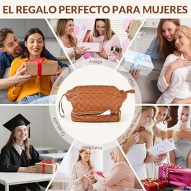 Bolsa de Maquillaje Grande, Humedad y Sequedad, Cosmetiquera para Hombre y Mujer, Neceser de Viaje con Abertura Amplia, Neceser de Piel, Tocador y Cos