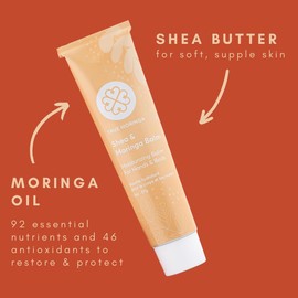 True Moringa- Bálsamo de karité y moringa | Reparador de cicatrices y estrías | Crema hidratante intensiva para piel seca para manos y pies