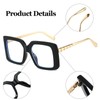LJCZKA Square Blue Light Blocking Glasses for Women Ladies Oversized