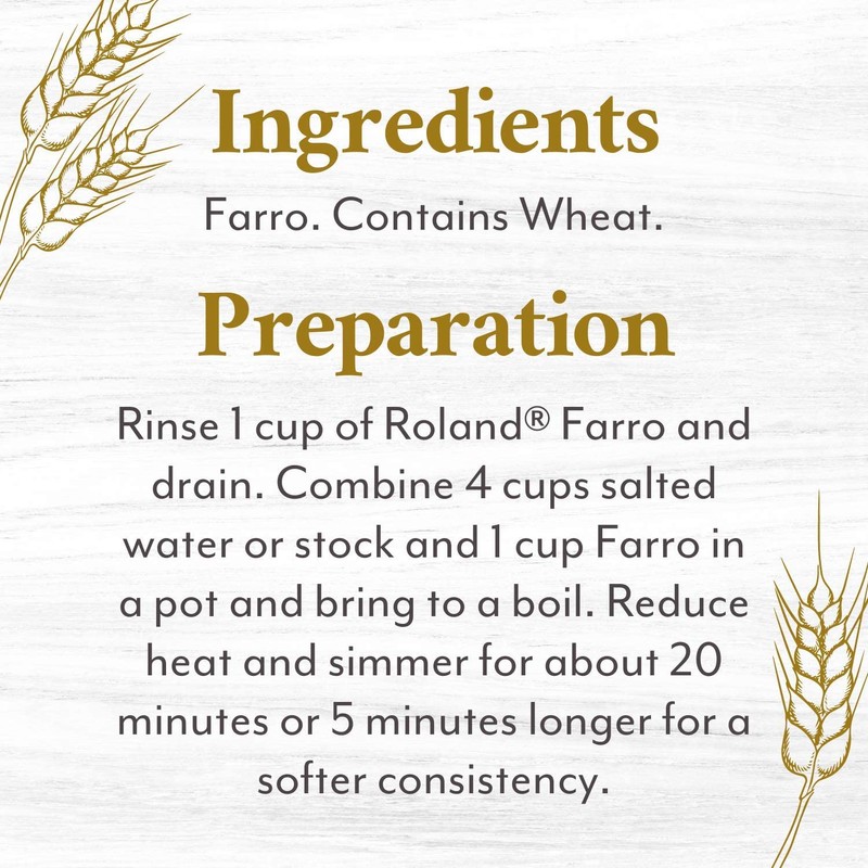 Roland Foods Pearled Italian Farro, Specialty Imported Food, 47.9 Ounce