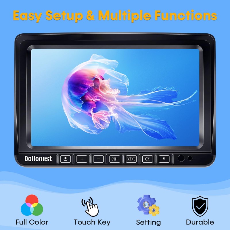 Wireless RV Backup Camera 7-inch for Trailer: Easy Setup Solar