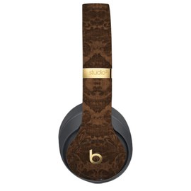 MightySkins Skin Compatible with Beats Studio 3 Wireless - Brown Linen | Protective, Durable, and Unique Vinyl Decal wrap Cover | Easy to Apply, Remove, and Change Styles | Made in The USA