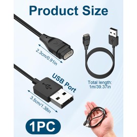 Hemlosk Ladegerät Kabel kompatibel für COROS PACE 3/PACE 2/APEX 2/APEX 2 Pro/VERTIX 2/APEX/APEX Pro/VERTIX, 3,3 FT Ladekabel für Smartwatch für COROS