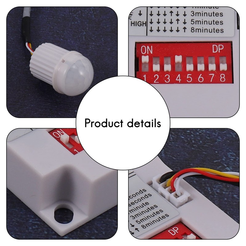 Kopinma Mini PIR Sensor Indoor, 12V 24V PIR Motion Sensor