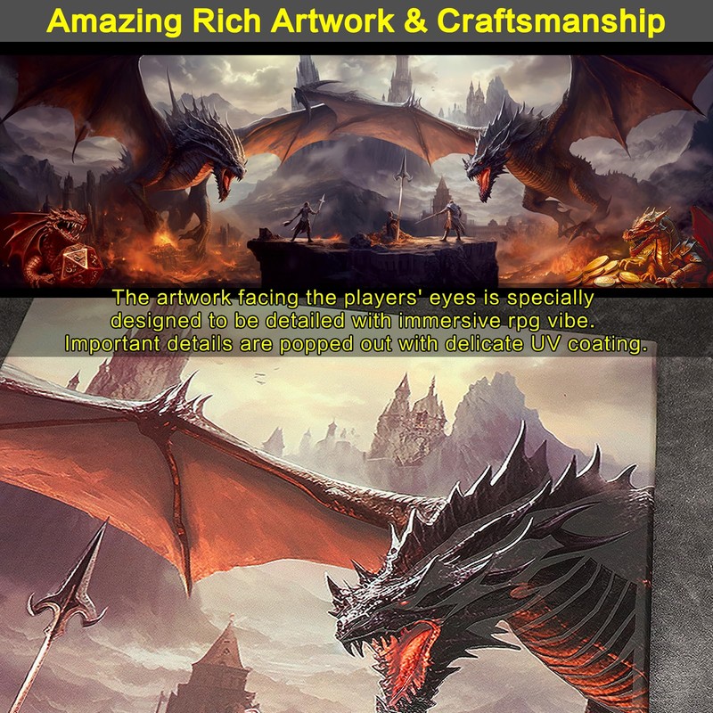 Haxtec DND DM Screen, Master Screen Compatible with Dungeons and