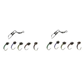 Set of 2 Behr Premium Special Hegene Fishing Hooks with 5 Hooks Size 14 + Free Petri Heil! Sticker
