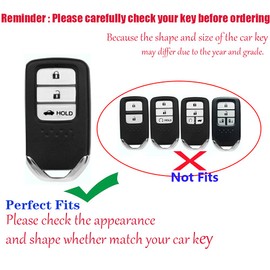 HIBEYO for Honda Key Fob Cover Key Fob Case for Honda Accord Civic Pilot Odyssey CRV Clarity Smart Remote Key Cover Keyless Key Fob Shell Keychains 2021 Key Case Auto Key Accessories-Gradient Blue