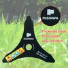Fusihwa 3-Set 10" x 3 Teeth Carbon Steel Brush Cutter