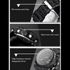 Waterproof Wristwatch Transparent Cover LED Luminous Wristwatch for Gentlemen Black