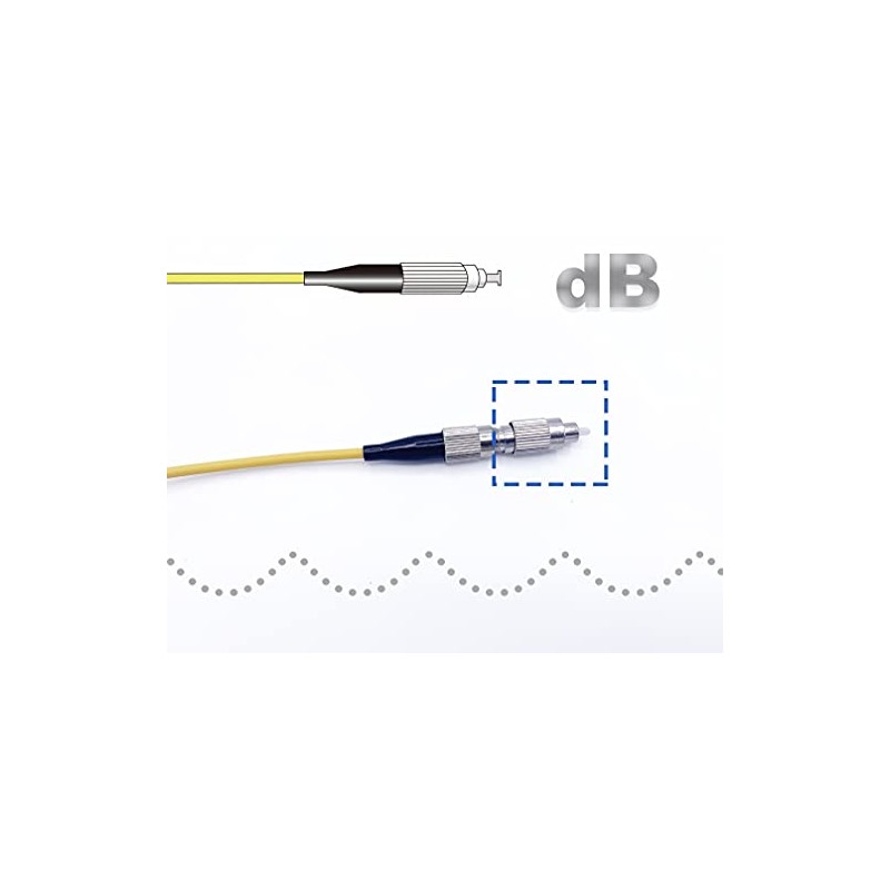 Elfcam® - Fiber Optic Attenuator FC/PC Single Mode Male/Female 2pcs