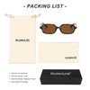 RUNHUIS Fashion Rectangular Sunglasses for Men and Women, Vintage Retro