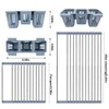 Expandable Roll Up Dish Drying Rack Over The Sink Dish
