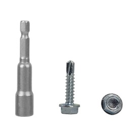 (Pack of 50 pcs) DIN 7504 K Zinc Plated Steel 4.8 x 22 mm Screws, Self-Drilling Sheet Metal Screw, Hex Washer Head, Self Tapping (50, 4.8 x 22 mm)