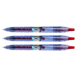 Pilot Pack of 3 B2P Gel Ink Ballpoint Pens Medium Point Redaa