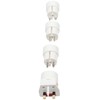 Kopp 176219345 Travel Adaptor Set, 4 Pieces, White