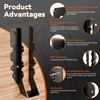 50 Pcs Black Joist Hangers 2X10, 18 Gauge Rafter Brackets