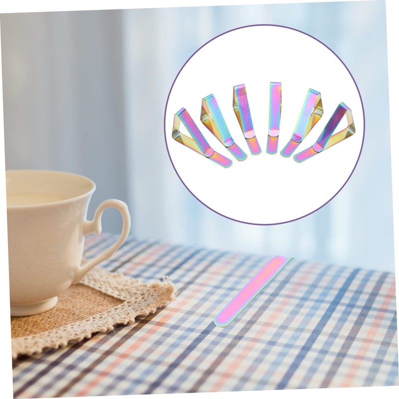 LABRIMP 6pcs Tablecloth Clips for Outdoor Tables Triangle Shape Non-Slip