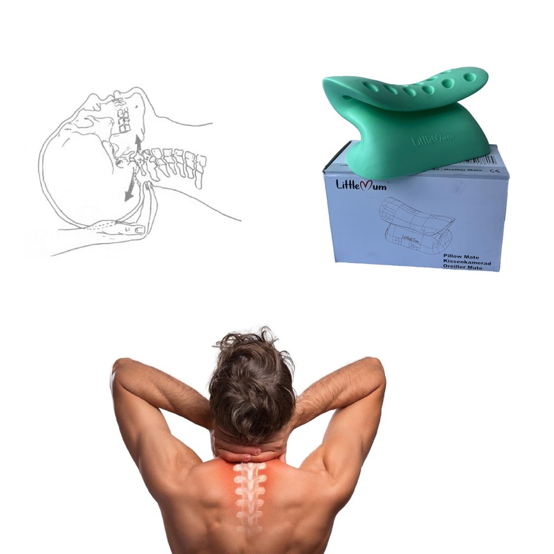 LittleMum Neck Stretcher, Cervical Traction Pillow, Ergonomical Cervical Aliganment Device
