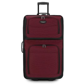 Travel Select Amsterdam Expandable Rolling Checked-Large 29-Inch, Burgundy