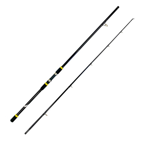 EatMyTackle 2 Piece Surf Fishing Rod - 10 ft. | Black Magic 20-40 lb.