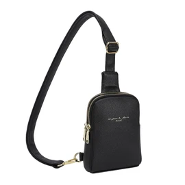 INICAT Travel Small Sling Bag Leather Crossbody Bags for Women Fanny Packs Cross Body Bag for Woman Cross Body Purses(Black Small)