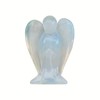 Sunshcat Synthetic Opalite 1.5 inches Carving Pocket Palm Stone Figurines,Healing Crystal Prayer Guardian Angel Statue Decoration