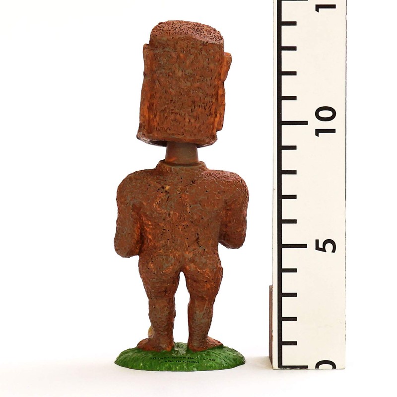 Rotary Hero Moai Bubbling Moai and Puppy, Height 5.9 inches