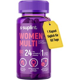 Multivitamin for Women - 60 Capsules for 60 Days - Vitamin Complex A-Z & Minerals such as Zinc, Biotin and More - High Dose Tablets Multivinamine A, C, D, E, B6, B12, K