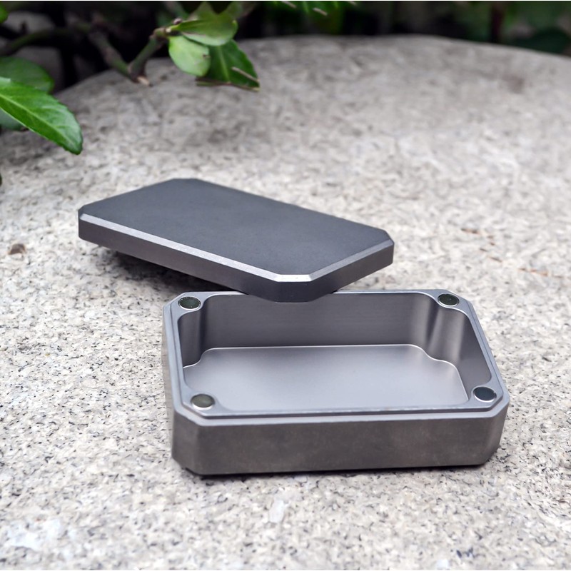 WANERSEN EDC Case Titanium Container Daily Storage Metal Box for
