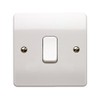 Mk K4876WHI 10A 1-Gang Double Pole 1-Way Plate Switch