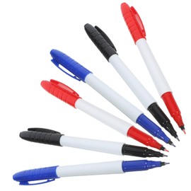 SEWACC Dry Erase White Board Marker, 6pcs 0.5mm Fine Tip Whiteboard Pens Reusable Whiteboard Markers for Calendar Boards