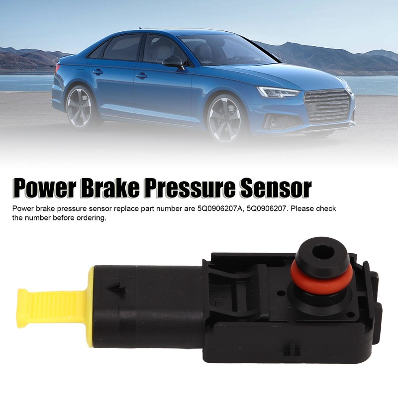 Brake Booster Pressure Sensor 5Q0906207A Sensitive Compact Strong Power Black