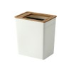 tricolor Plastic Trash Can with Invisible Bag Ultra-Slim Space-Saving Trash