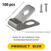 100 PCS Stainless Steel Wire Clamps – Fence Mounting Clips