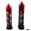 SMT- Black Red Cruiser Motorcycle 7/8" Inch Spike Hand Grips