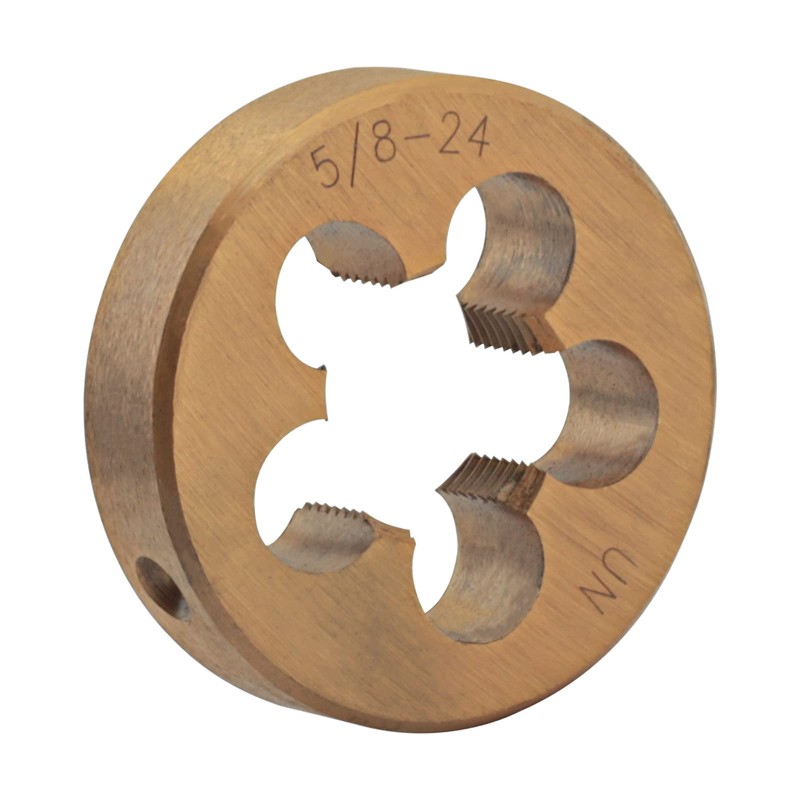 Aceteel 5/8"-24 UNEF Ti-Coated Tap and Die Set, Titanium Coated
