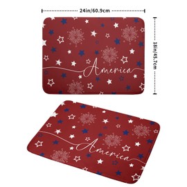 Giwawa 4th of July Dish Drying Mat 18"x24" Patriotic Usa Stars America Firework Dish Drainer Mats Independece Day Absorbent Microfiber Dish Drying Pad for Kitchen Countertop Large Decor