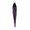 Lauschaer Glas Christmas Tree Decorations Icicle Thin Purple Matt with