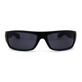 Locs Mad Dog Hardcore Gangster Cholo Narrow Rectangular Sunglasses (matte black, 2.25)