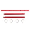 Red Pilates Exercise Bar with 2 Red PU Adjustable Straps,
