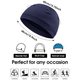 Syhood 6 Piezas de los Hombres de Las Gorras de algodón Gorros de sueño Gorros Multifuncional Casco de Forro para Hombres y Mujeres, Colores clásicos, Talla única
