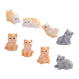 Outanaya 8Pcs Cat Figures Cat Statues for Use Cute Miniature Animal Figurines Adorable Cat Ornaments for Moss Landscape Garden Decor