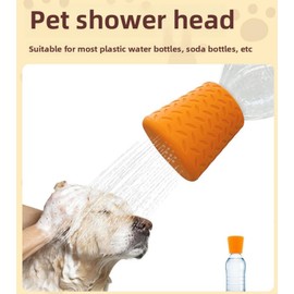 3 Piece Portable Outdoor Shower for Dogs Bottle Attachment Outdoor Sprayer Accessory for Most Plastic Water Bottles, Suitable for Bathing Pets During Outdoor Activities Camping.(Orange+Blue+Green)