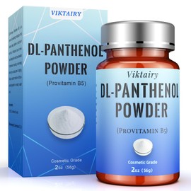 Pure DL-Panthenol Powder (2oz, 56g), Cosmetic Grade Provitamin B5 Powder for Hair Care, Skin Care, Nails Deep Mousturizer, Panthenol Cream, Hair Conditioner, Shampoo, Soap, Lotion