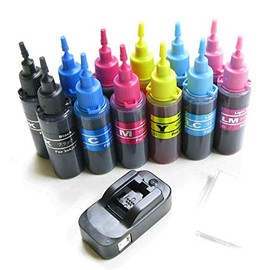 Epson Epson KAM Turtle KAM-6cl Refill Ink, 6 Colors x 2.4 fl oz (60 ml) Each, IC Chip with Resetter (USB Powered) (ZCEKAM6X60-RST) Zeku Color