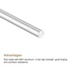 sourcing map 6 Pieces Solid Aluminum Round Rod 4mm Diameter