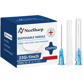 100PCS 23Ga 1 inch Needle Lab Accessories, Refilling Inks,Individually Packaged