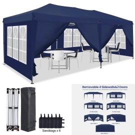 ecolinear 10' x 20' Pop Up Canopy Tent w/6 Sidewall,Weddi